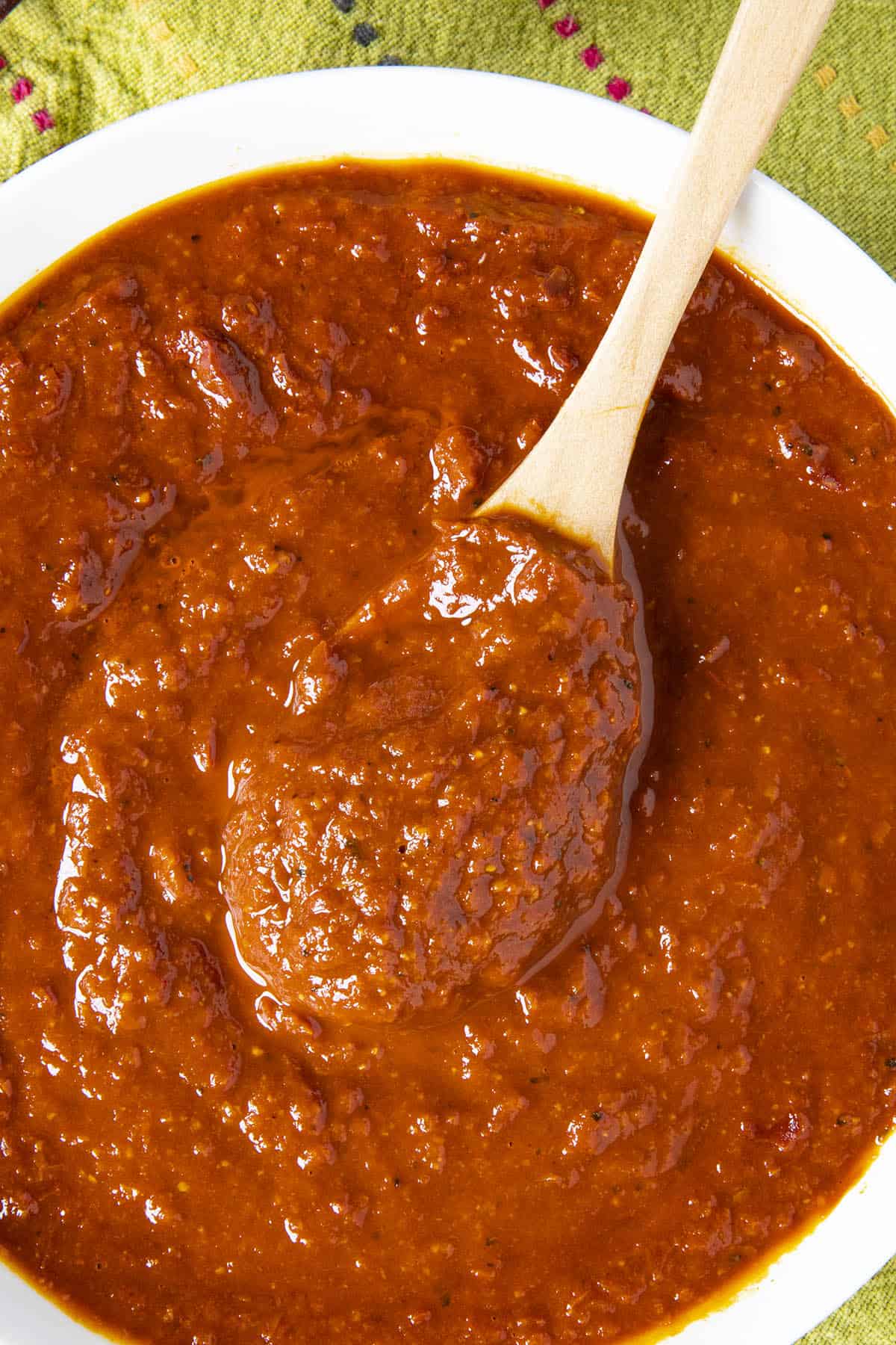 Guajillo Sauce in a bowl, ready to serve