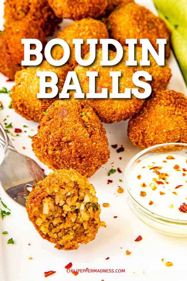 Boudin Balls - This easy boudin balls recipe is the perfect appetizer, with Cajun boudin sausage hand formed, breaded and fried until golden. Make a batch tonight! Great for parties, game day, or snacking. #CajunCooking #appetizer #meatballs