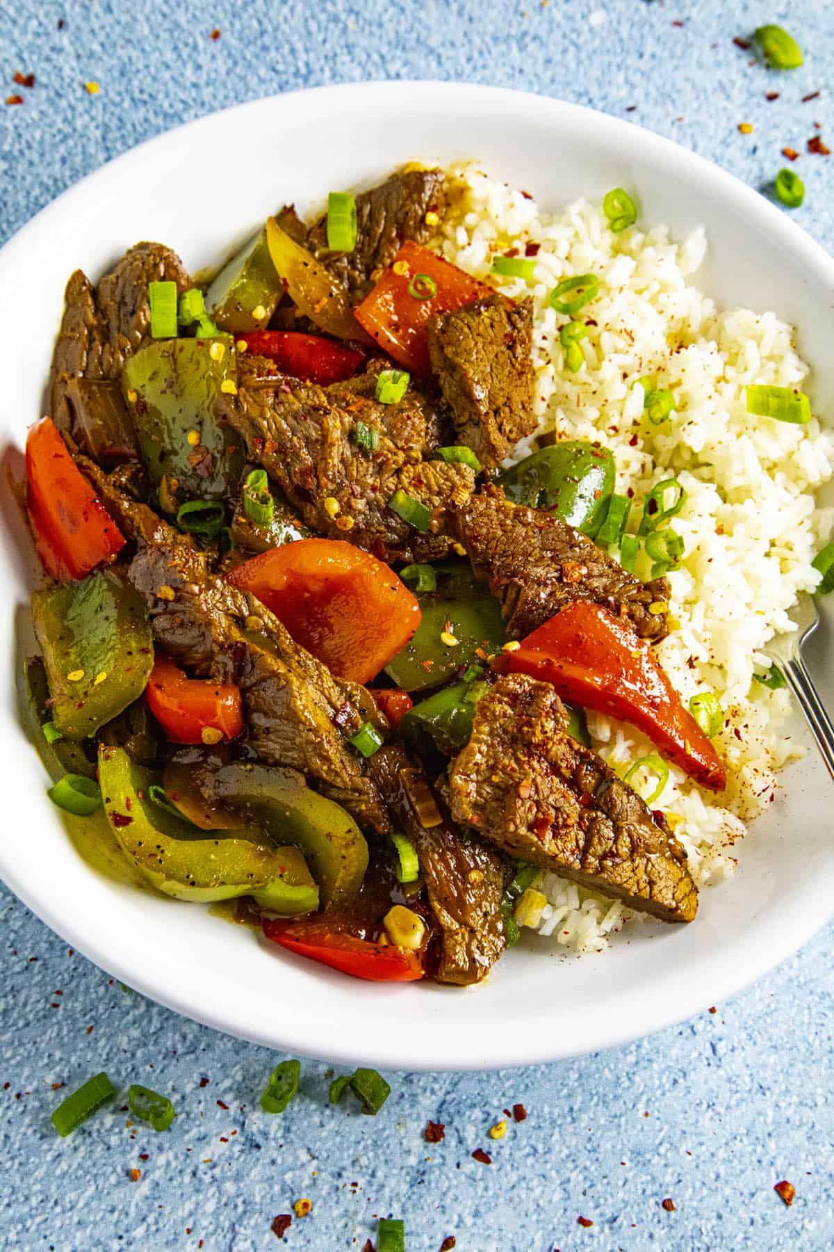Pepper Steak in a bowl