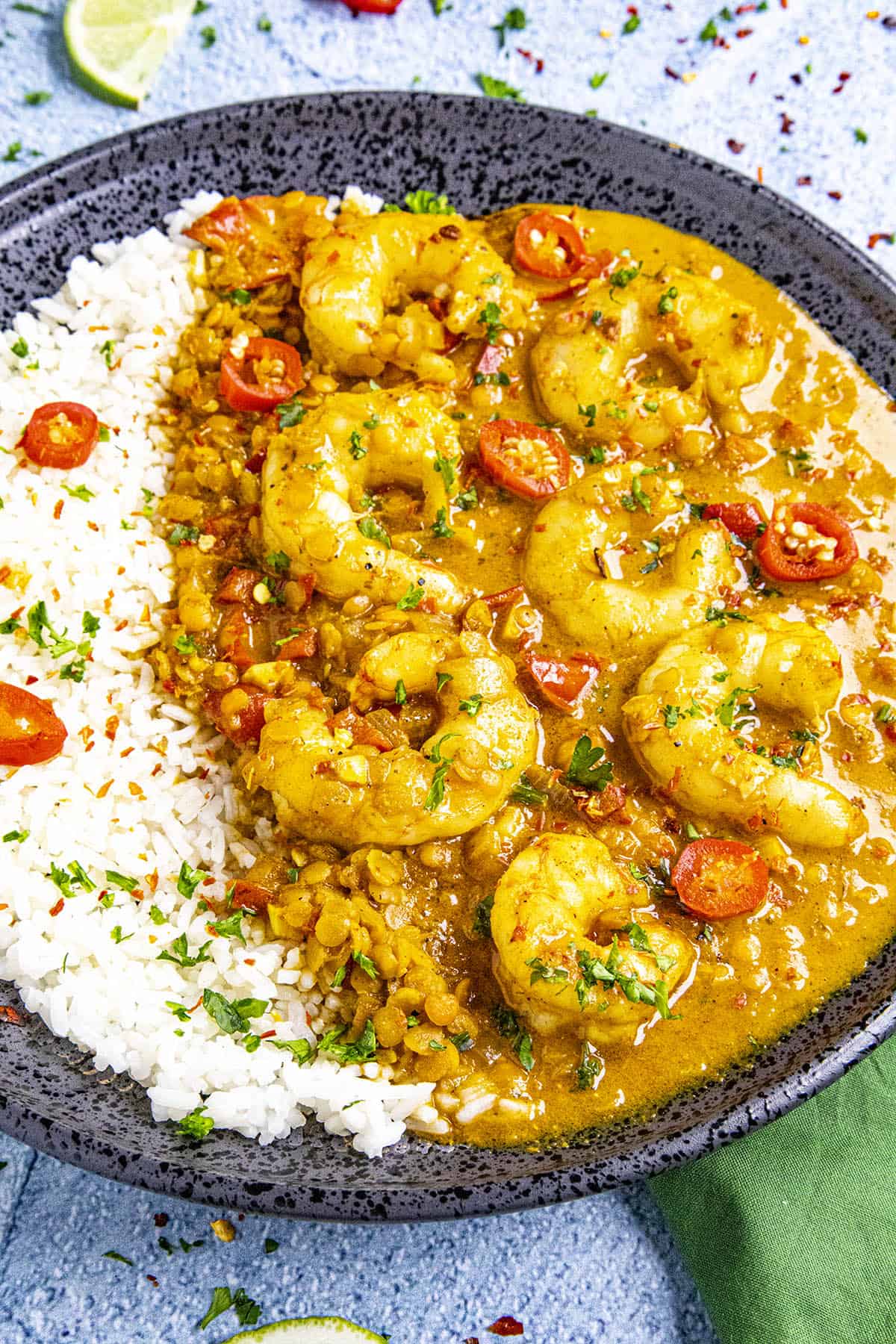 Red Curry served in a bowl.