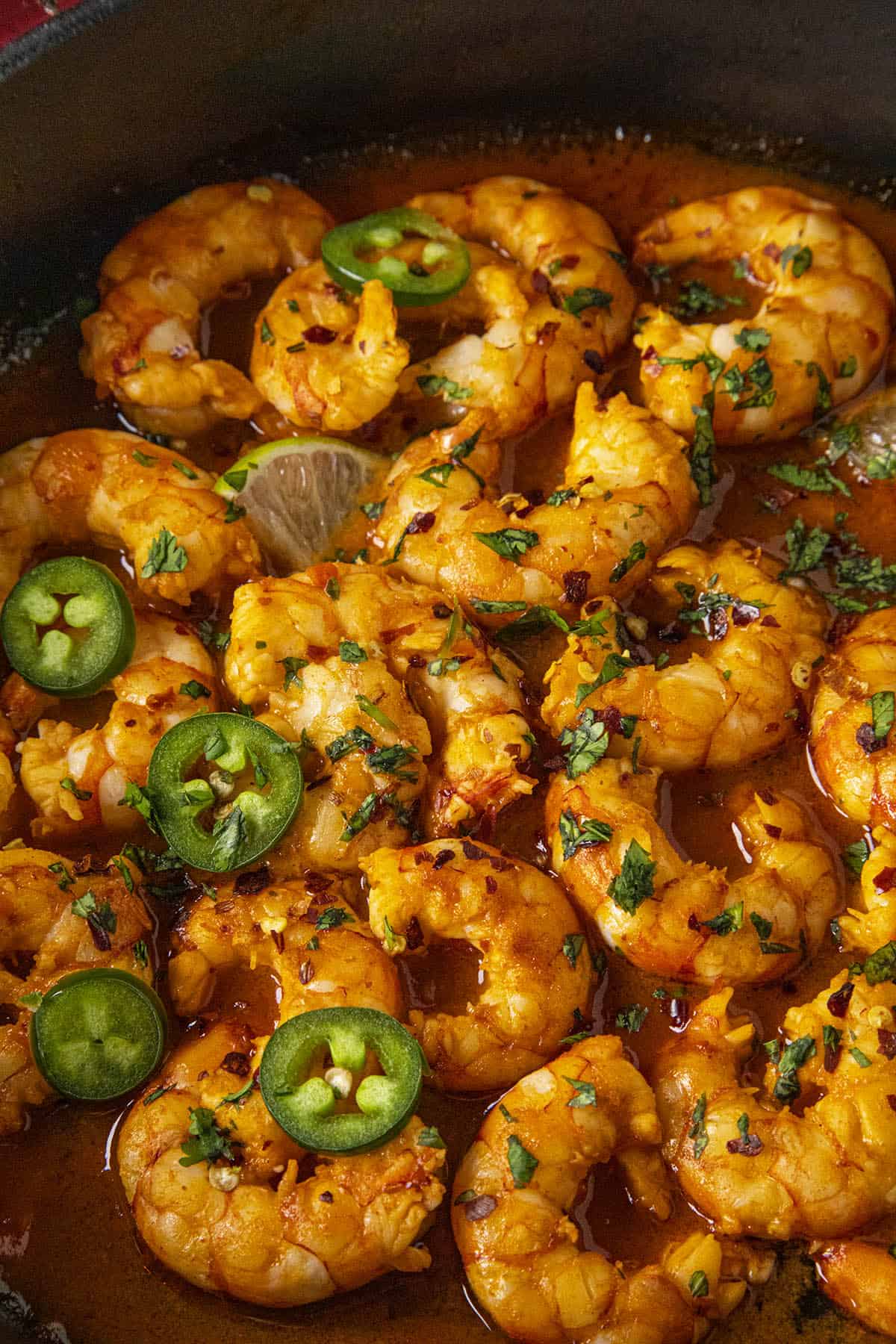 Spicy Firecracker Shrimp in a pan