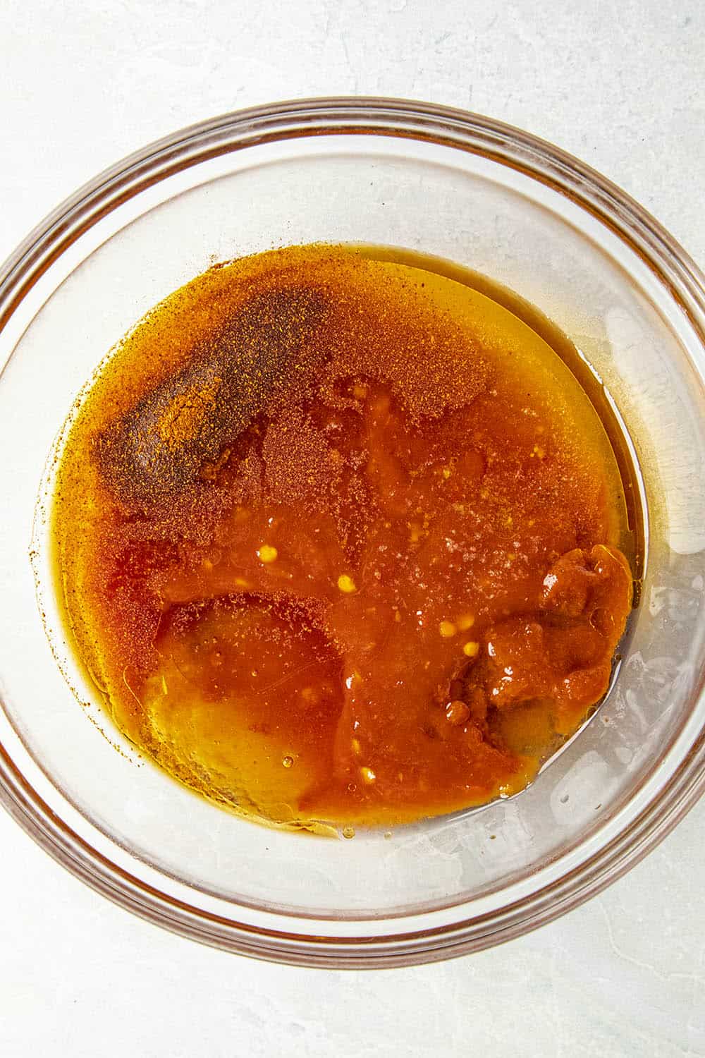 Firecracker shrimp marinade in a bowl