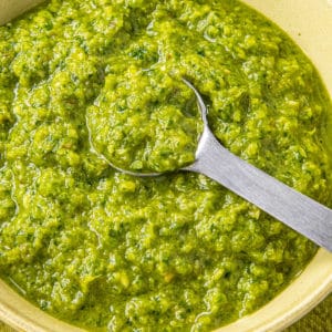 Green Curry Paste served in a big bowl