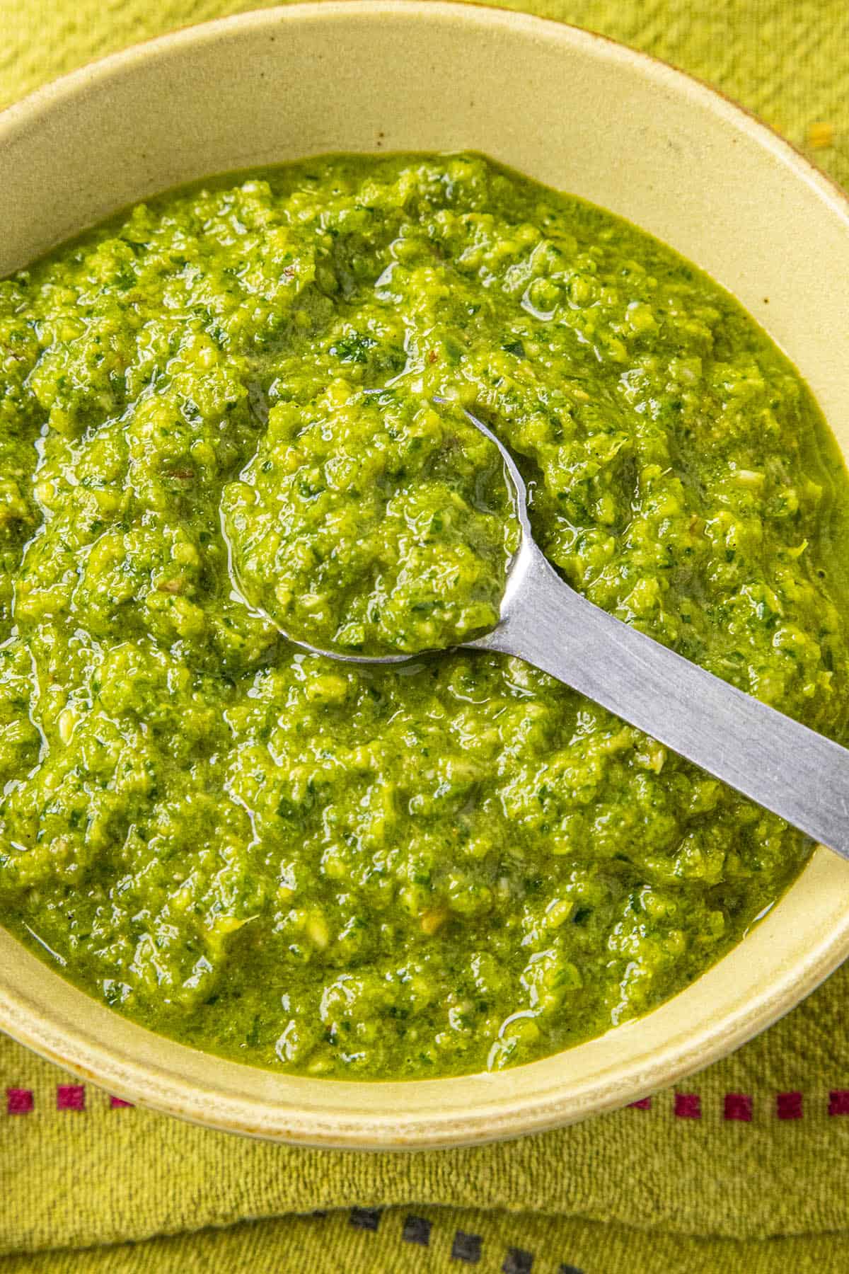 Green Curry Paste served in a big bowl