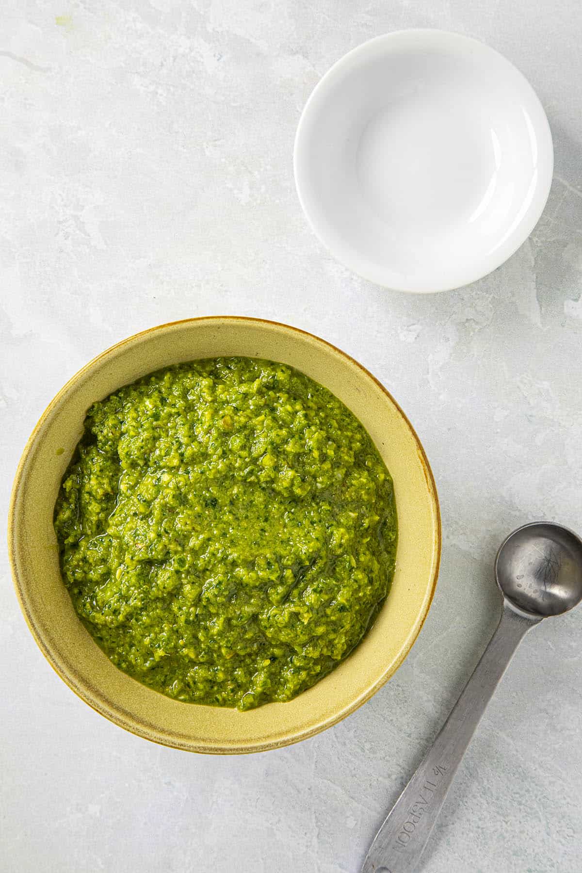 Thick and flavorful Green Curry Paste, ready for curry making