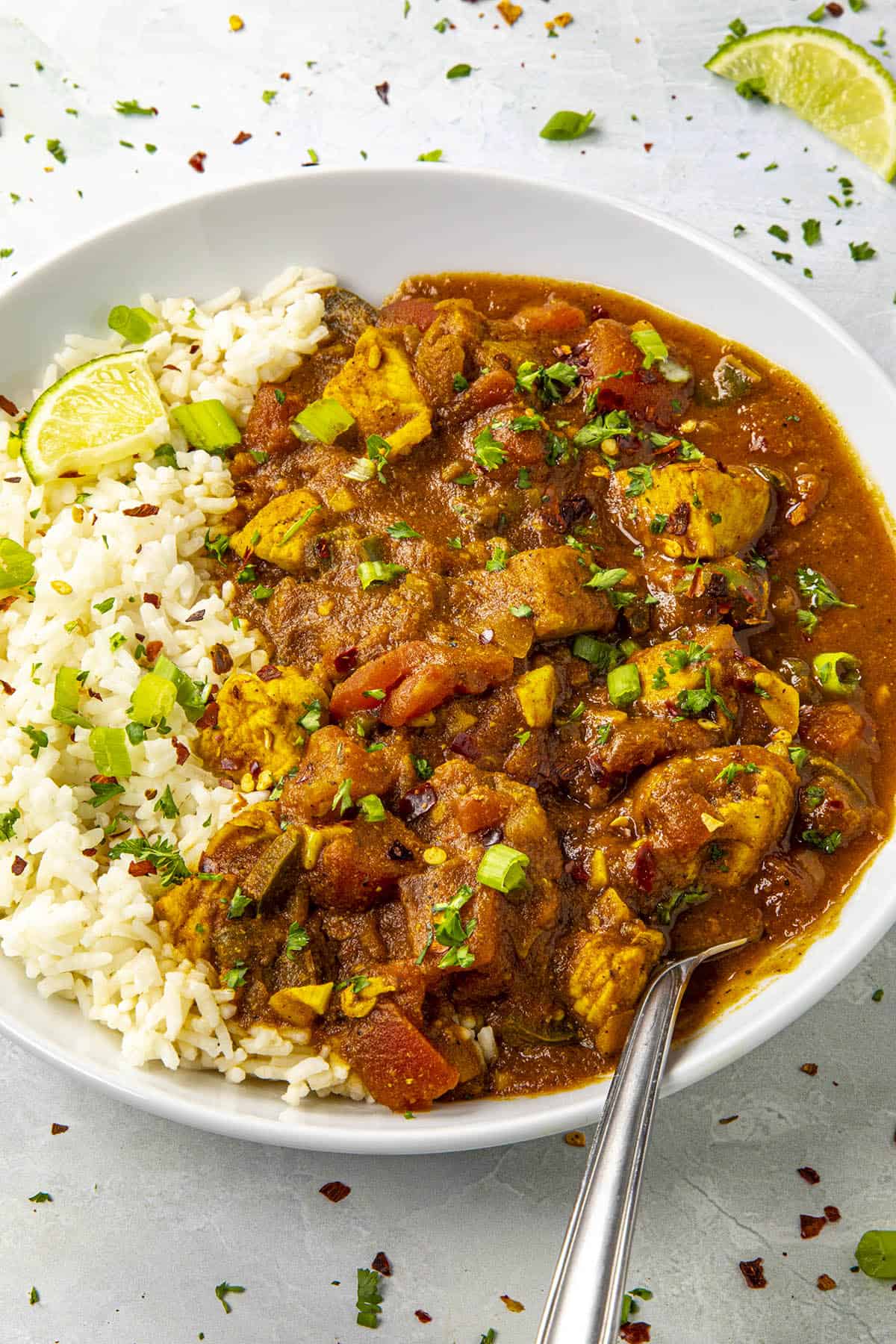 Chicken Phaal Curry in a bowl