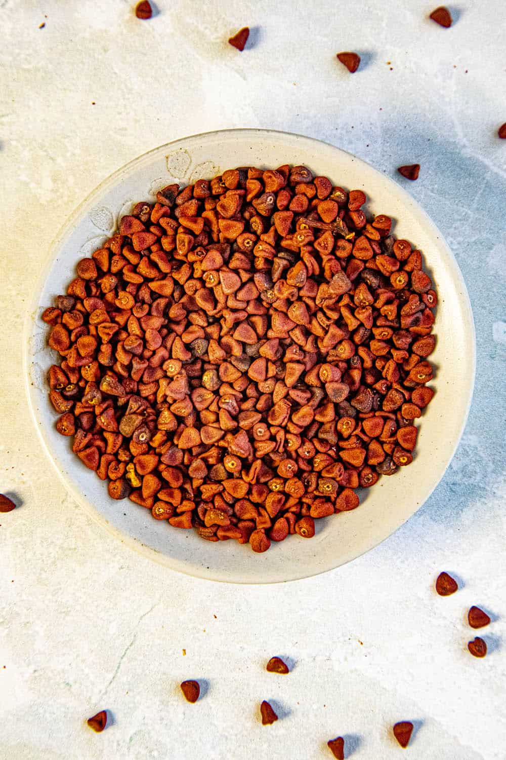 Annatto Seeds (aka Achiote) in a bowl