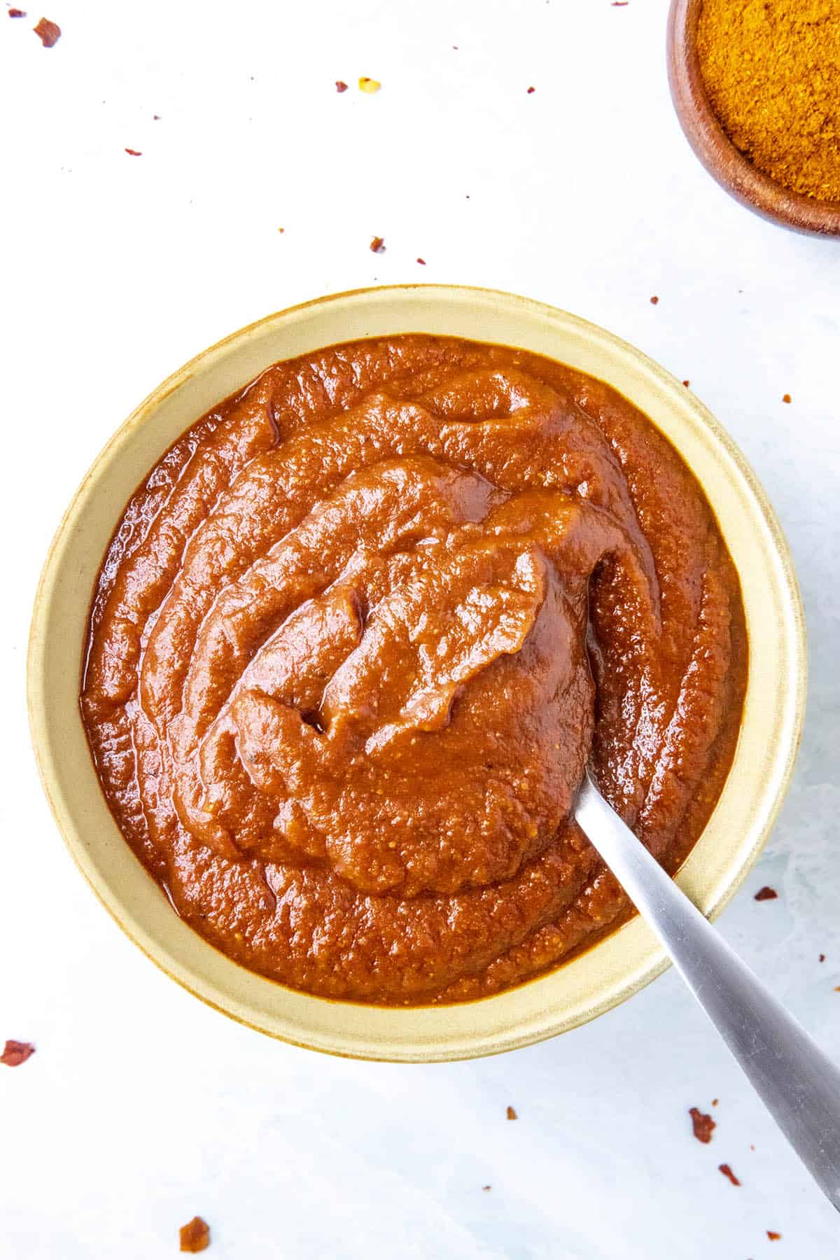 Red Enchilada Sauce in a Bowl