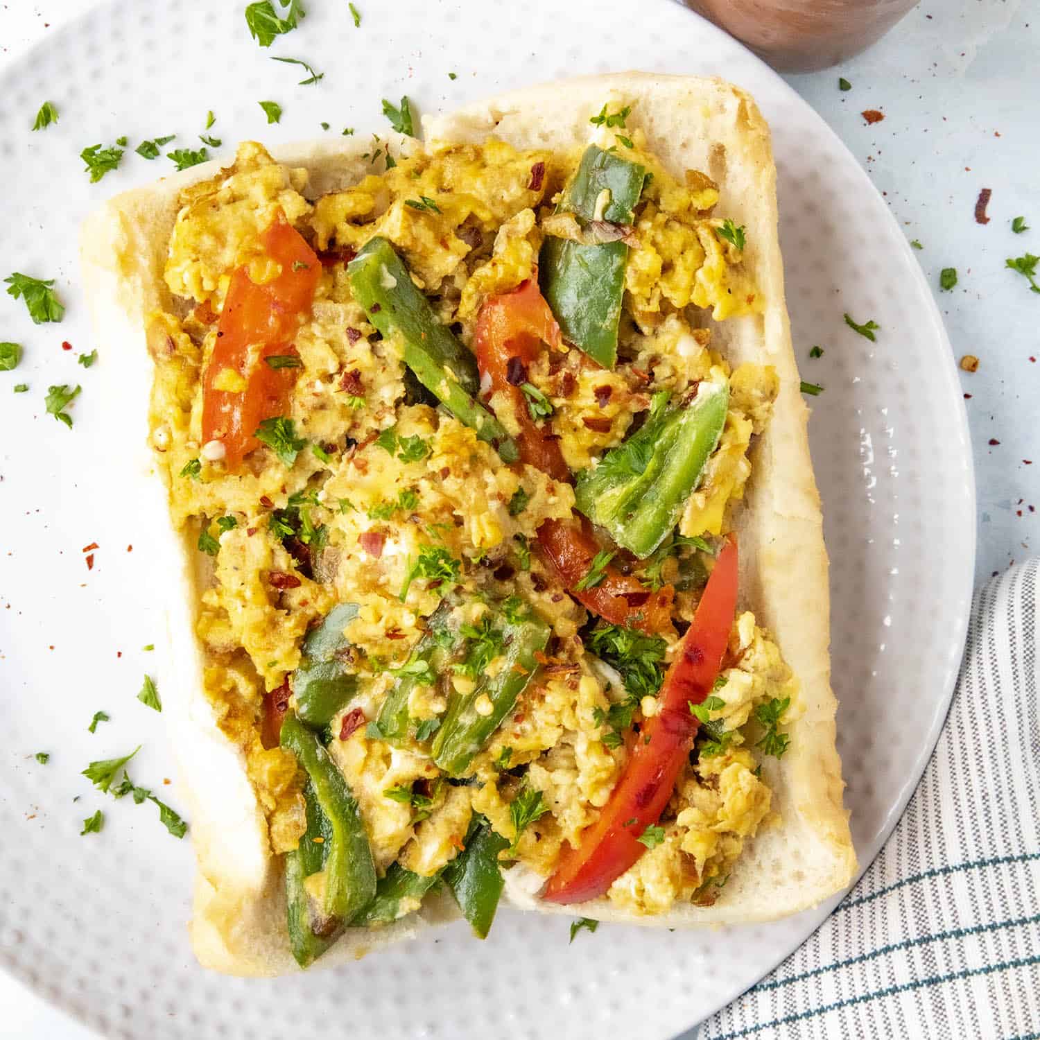 Pepper and Egg Sandwich Chili Pepper Madness