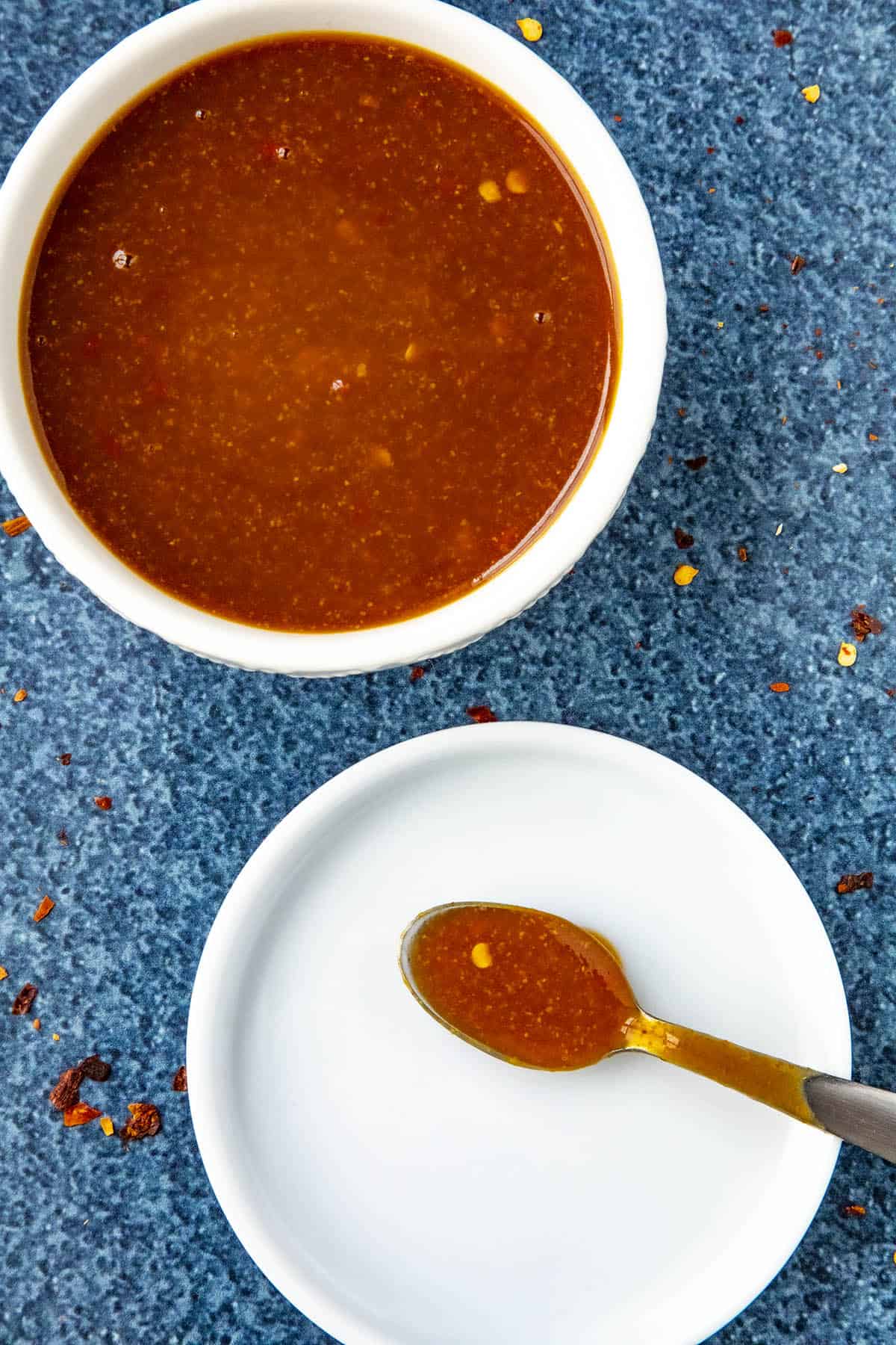 A spoon ful of Szechuan Sauce for tasting