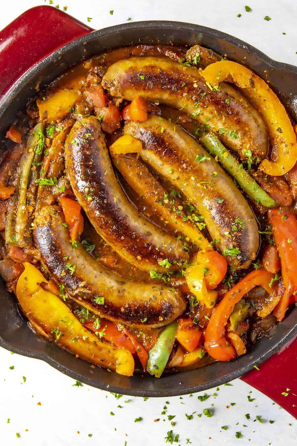 Chicken Sausage and Pepper Dogs - Healthy Game Day Eats - Macros