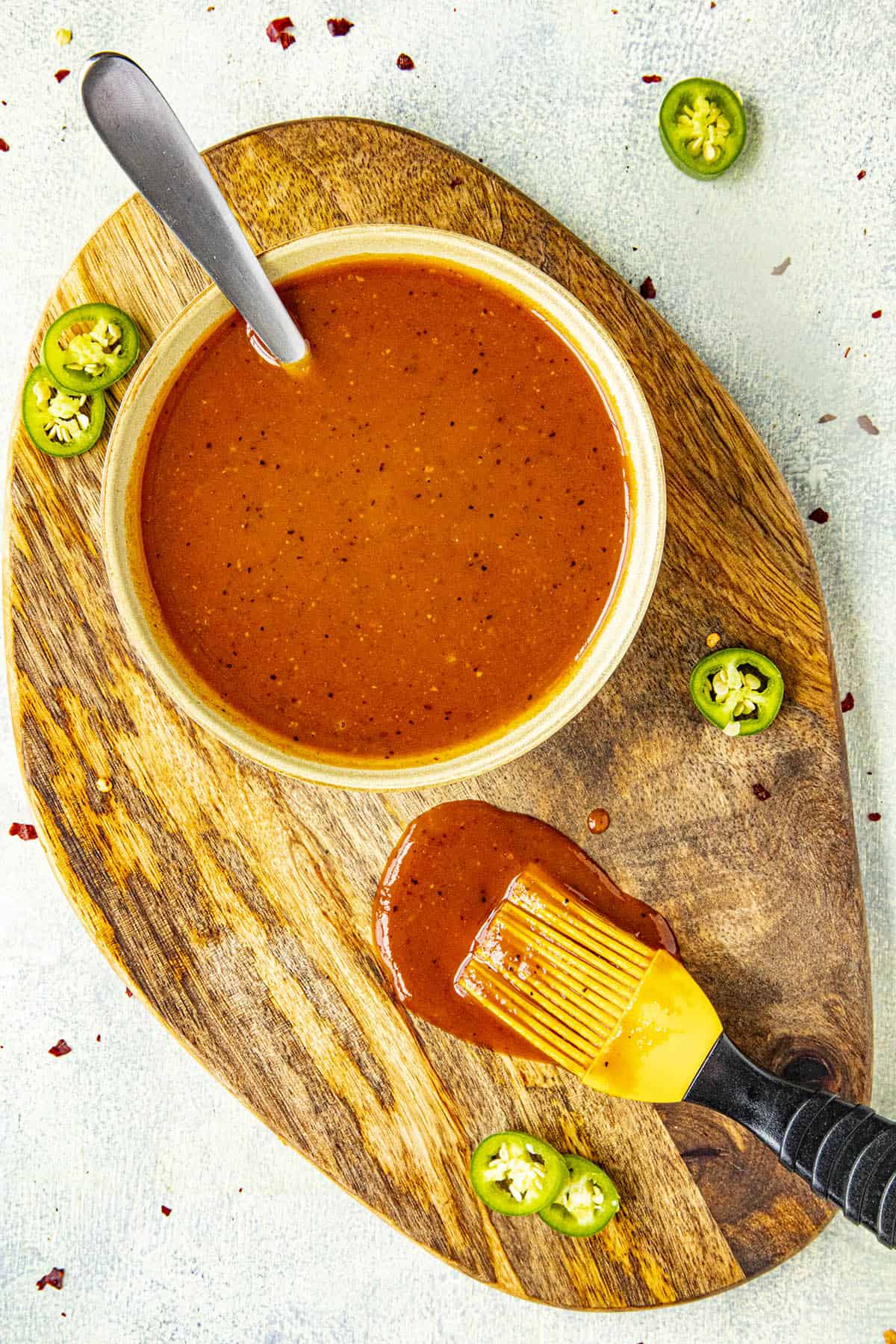 Sweet and Spicy BBQ Sauce in a bowl