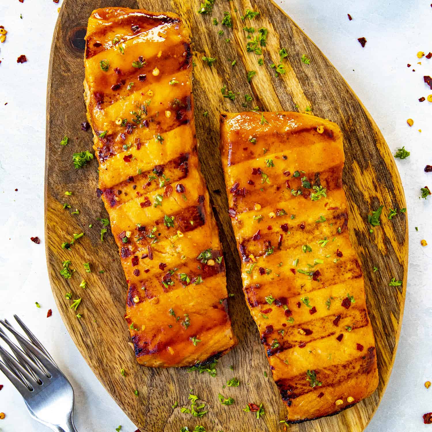 Honey-Sriracha Grilled Salmon Recipe