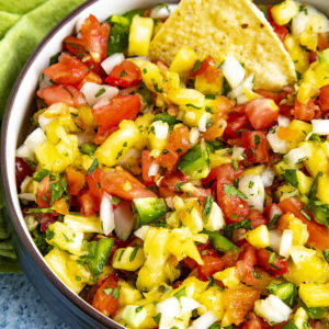 Spicy Pineapple Salsa looking extremely yum