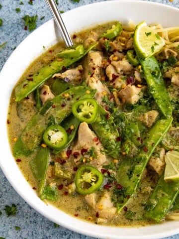 Green Curry served hot and looking very delicious