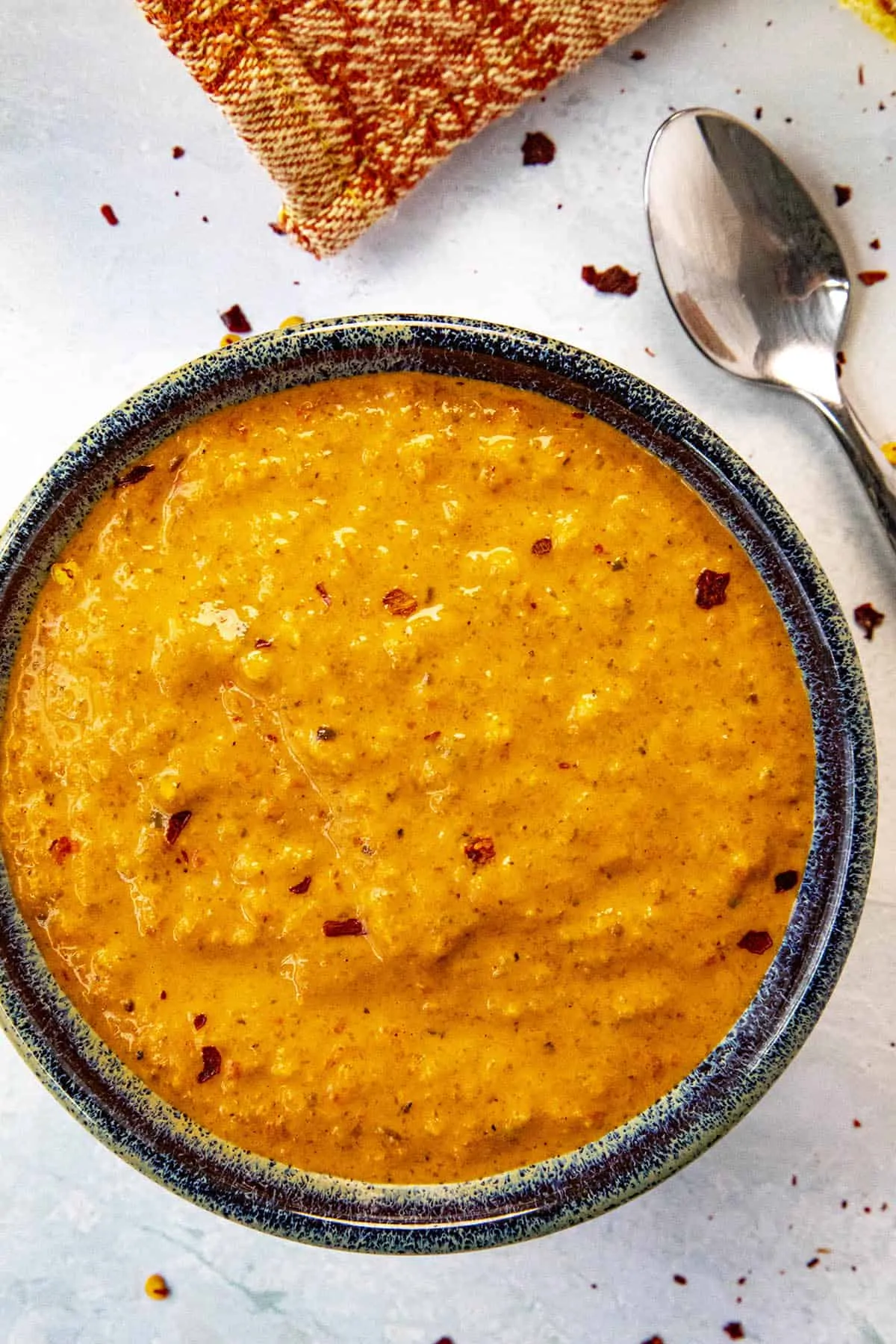 Spicy Fresh Homemade Harissa Sauce in a bowl