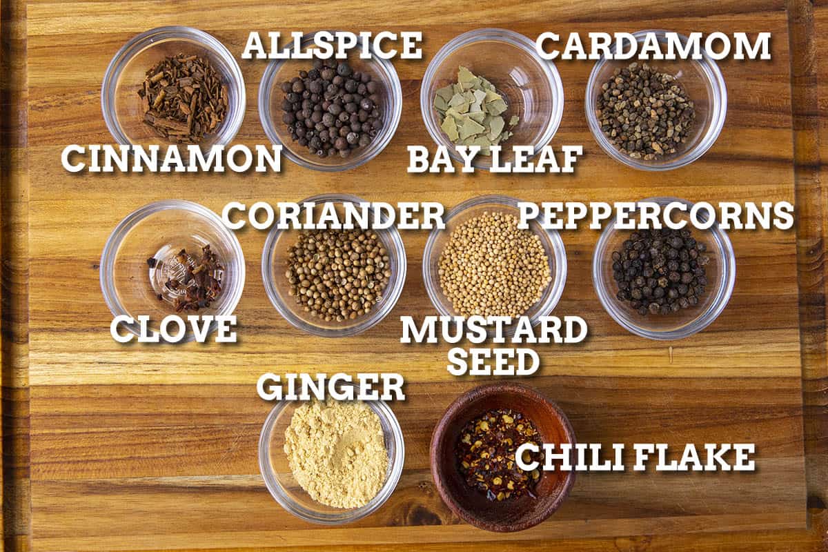 Homemade Pickling Spice Ingredients