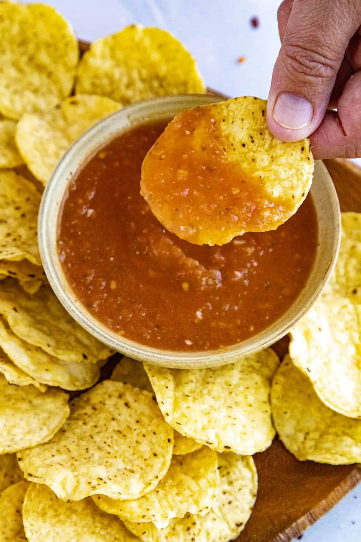 Salsa Roja on a chip