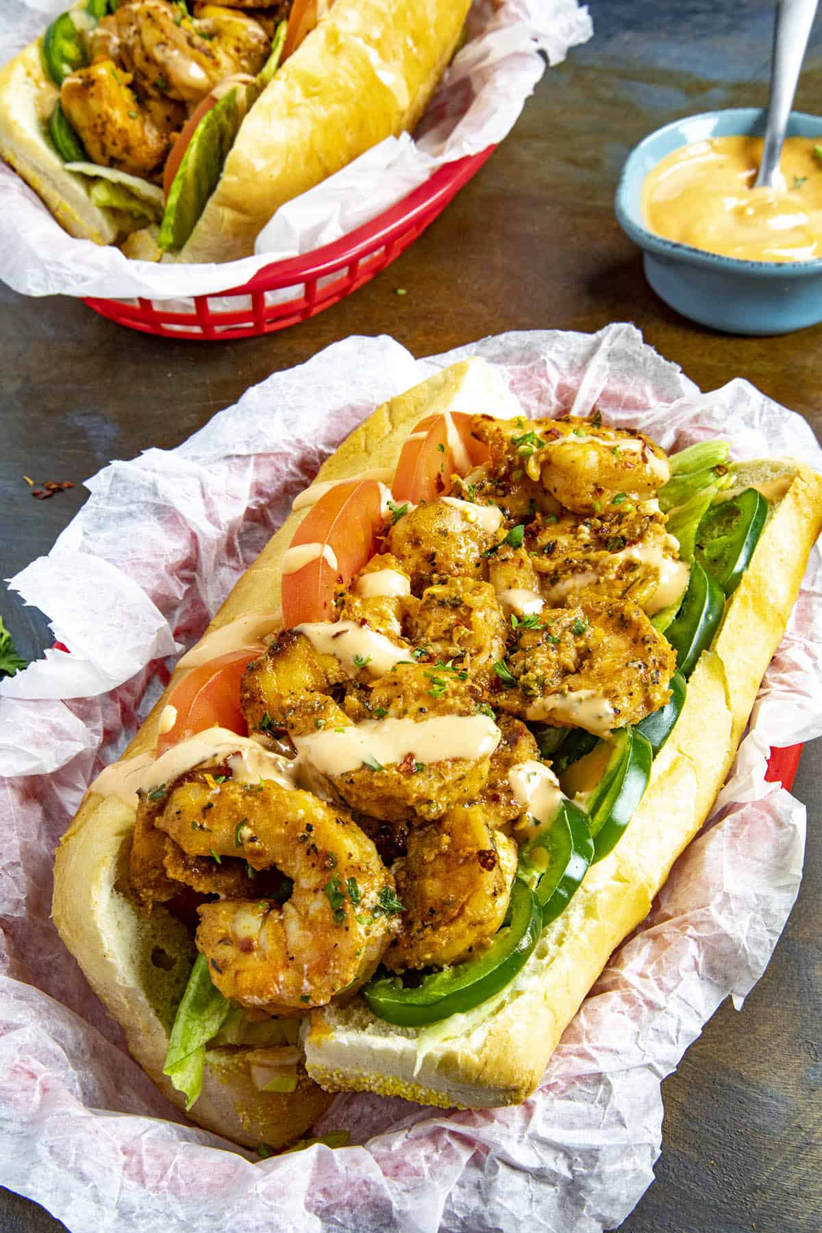 Shrimp Po Boy Recipe with Cajun Remoulade - Simply Whisked