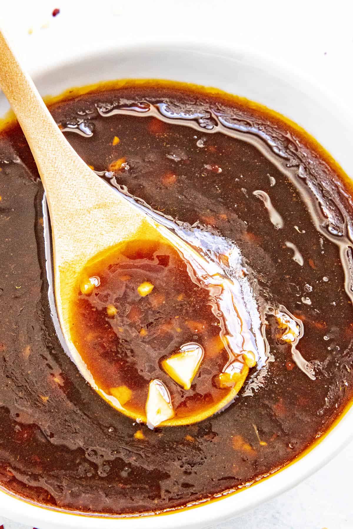Teriyaki Sauce on a spoon