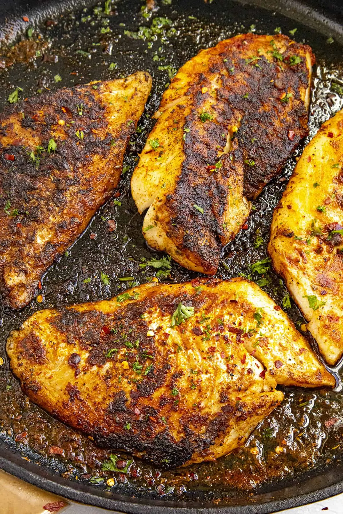 Blackened Fish served hot and ready.