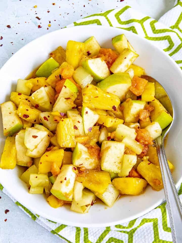 Rujak served in a big bowl