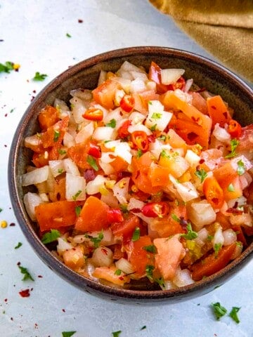 Sambal Matah served in a bowl