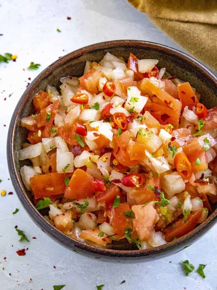 Sambal Matah served in a bowl