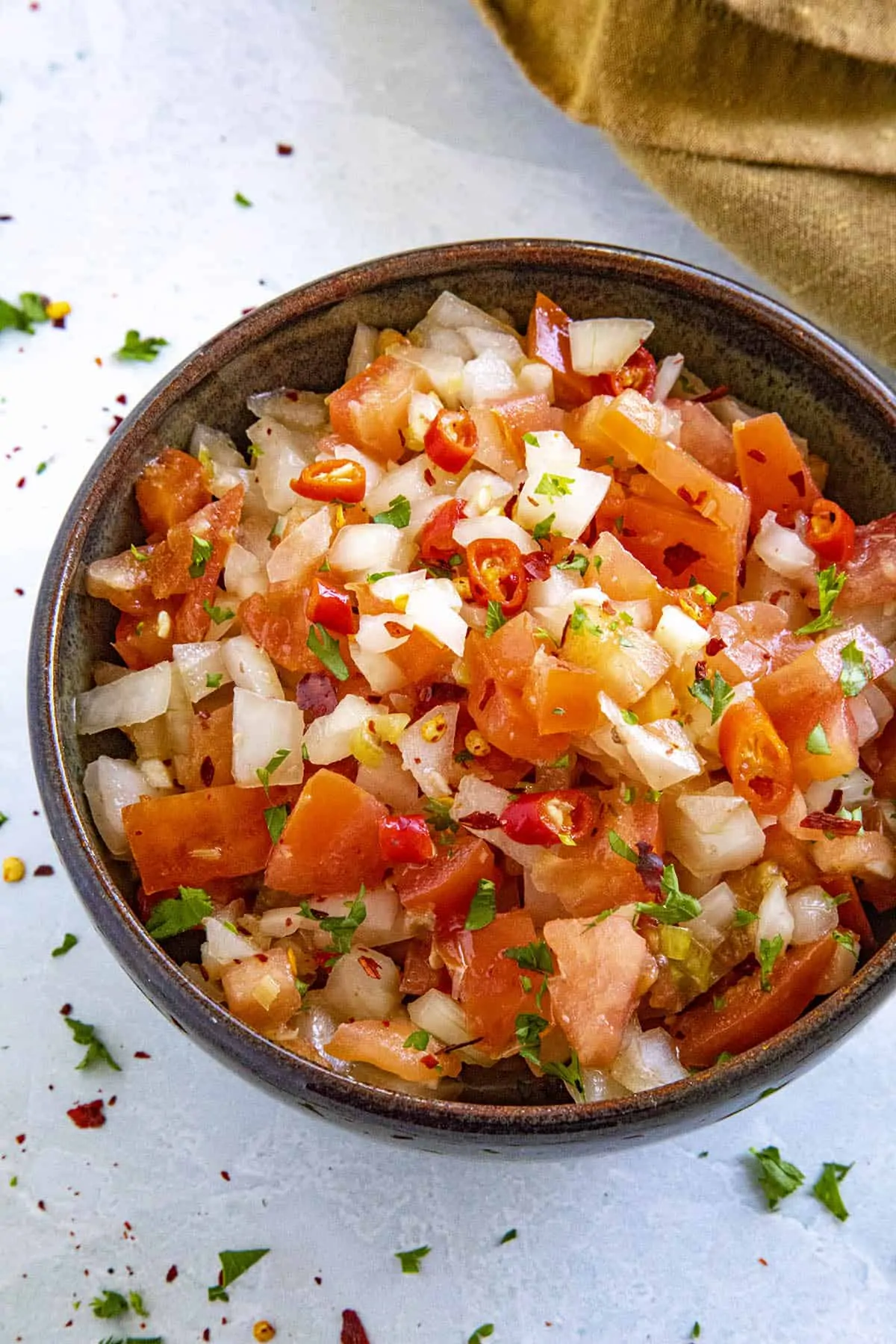 Sambal Matah served in a bowl