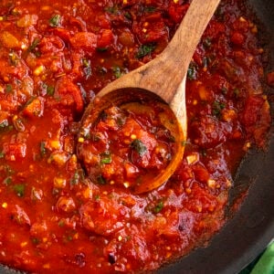 A spoonful of the Fra Diavolo Sauce