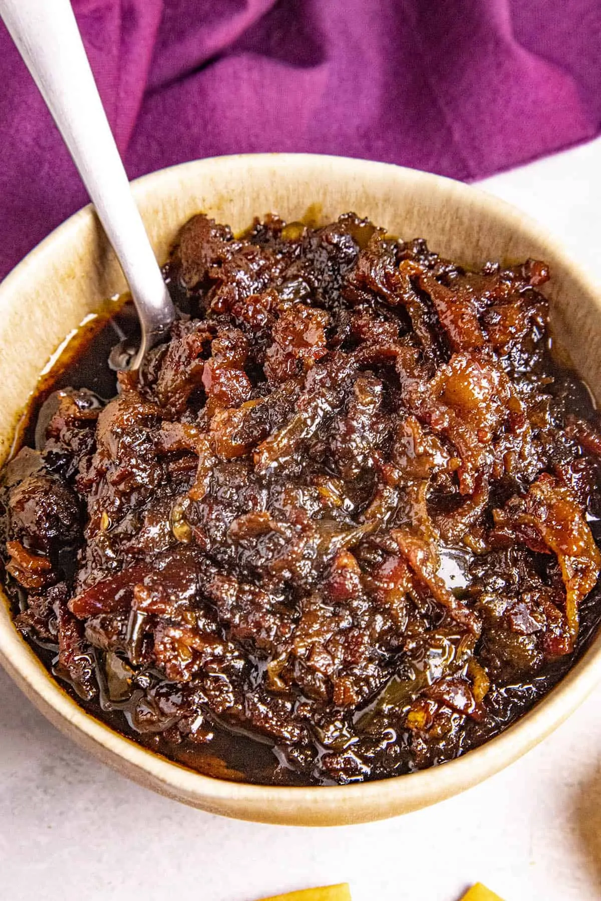 Bacon Jam in a bowl, ready to enjoy