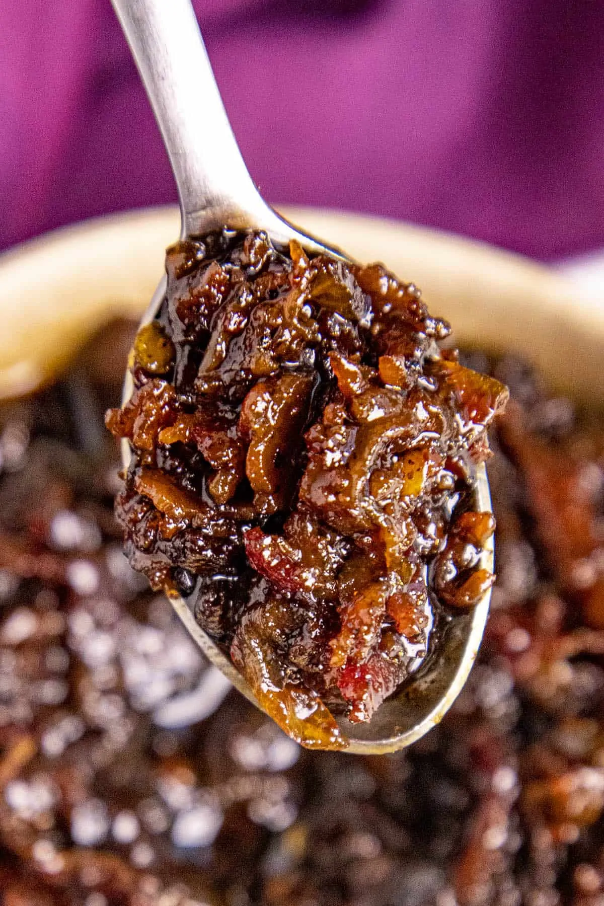 Bacon Jam on a spoon.