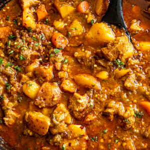 Green Chili Stew made with Pork.