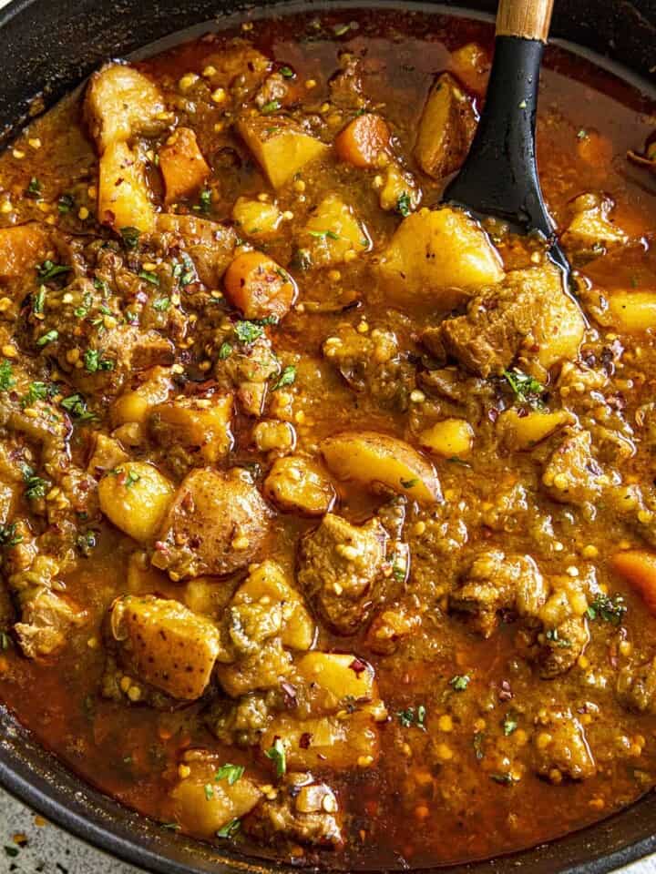 Green Chili Stew made with Pork.