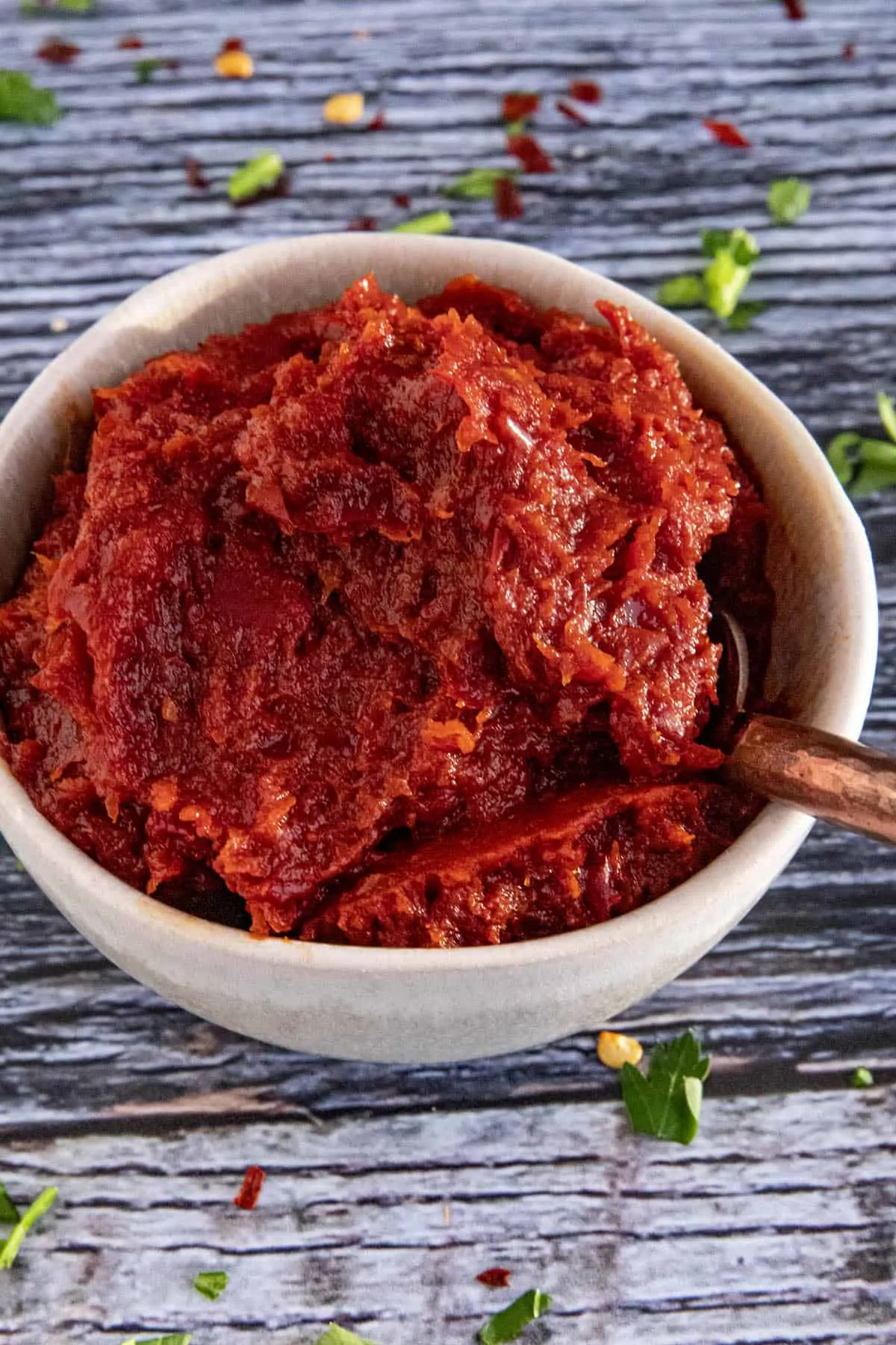 Turkish Bibir Salcasi chili paste ready for cooking