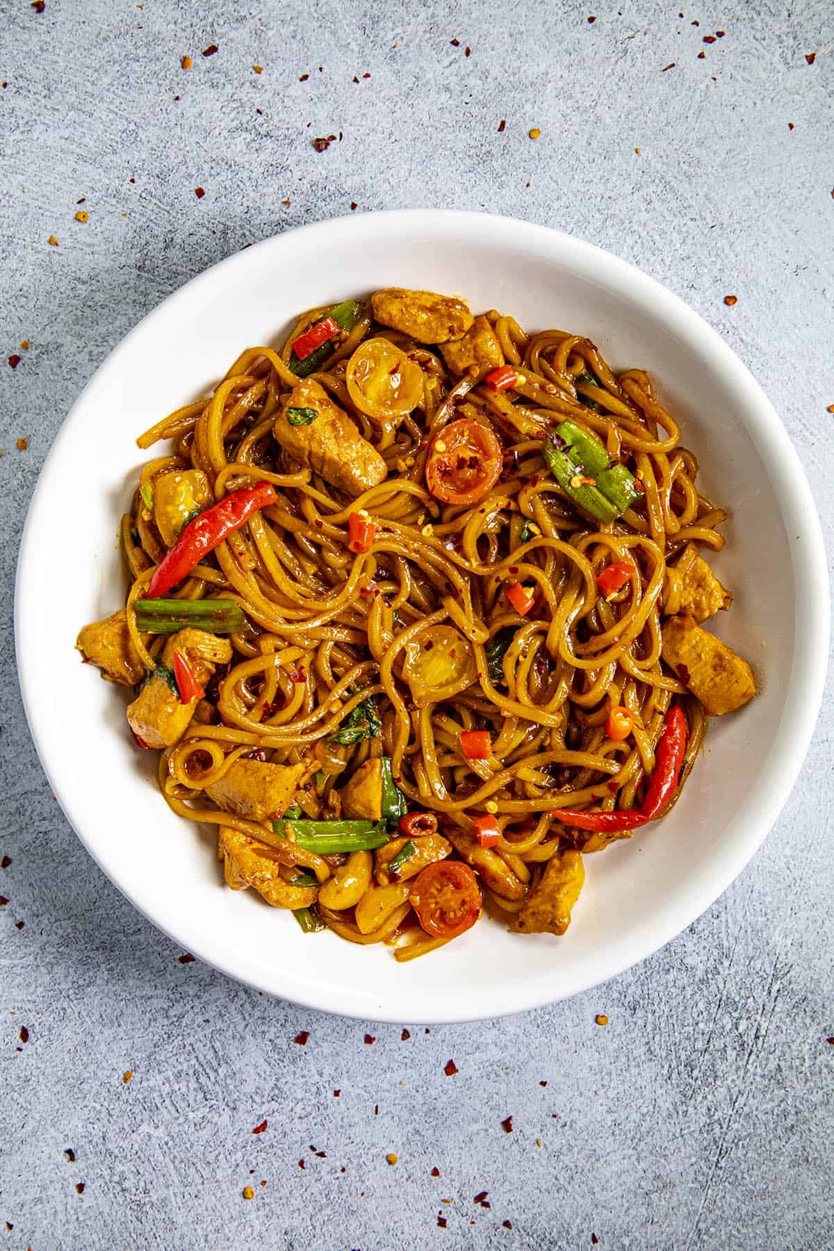 Drunken Noodles in a bowl