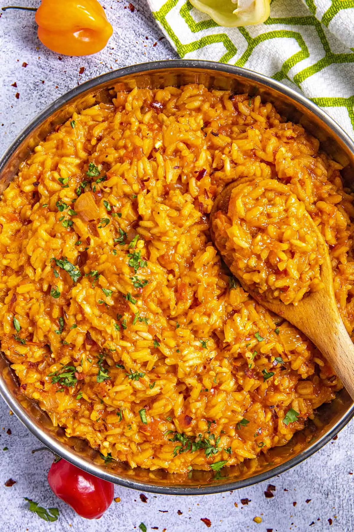 Jollof Rice in a bowl, ready to serve