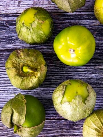 A bunch of tomatillos