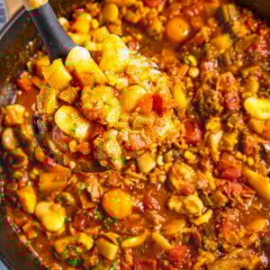 A big scoop of Brunswick Stew