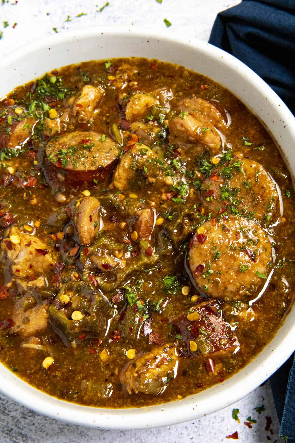 Cajun Ninja Chicken and Sausage Gumbo, Jo Price Fugatt