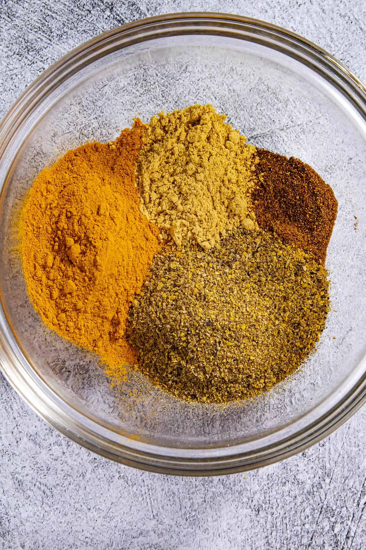 Ground Jamaican Curry Powder ingredients in a bowl