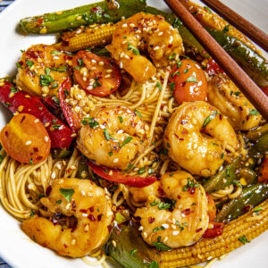 Teriyaki Shrimp Stir Fry looking delicious