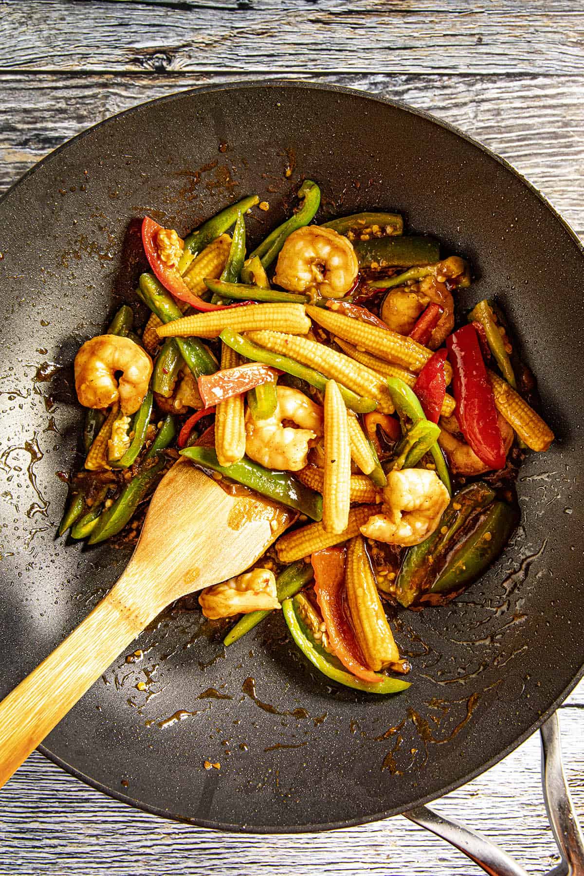 Spicy Teriyaki Shrimp Stir Fry Recipe - Chili Pepper Madness