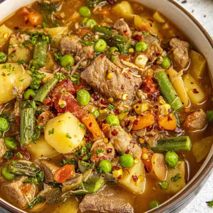 Booyah, Chunky Midwestern Stew, served