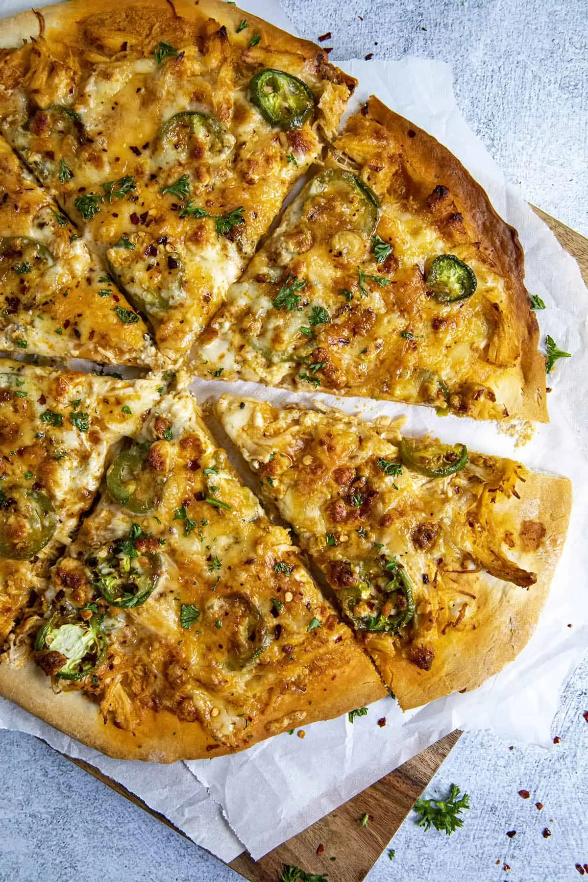 A slice of Buffalo Chicken Pizza