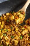 Mapo Tofu in a big skillet