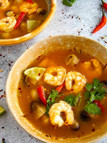 Tom Yum Soup served hot and ready