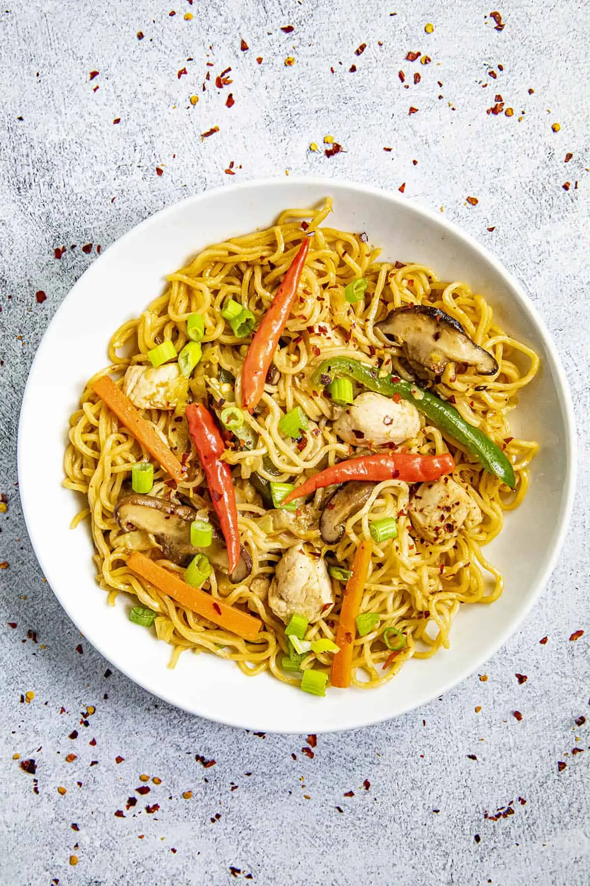 Yakisoba Noodles in a bowl