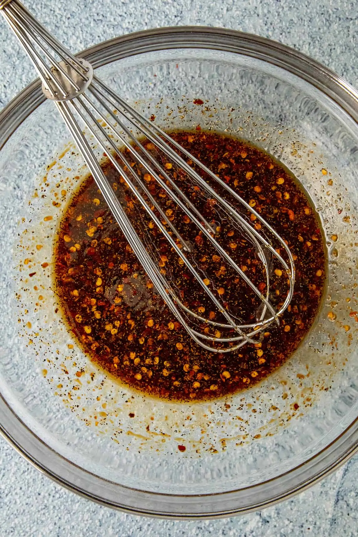 Whisking Bulgogi Sauce in a bowl