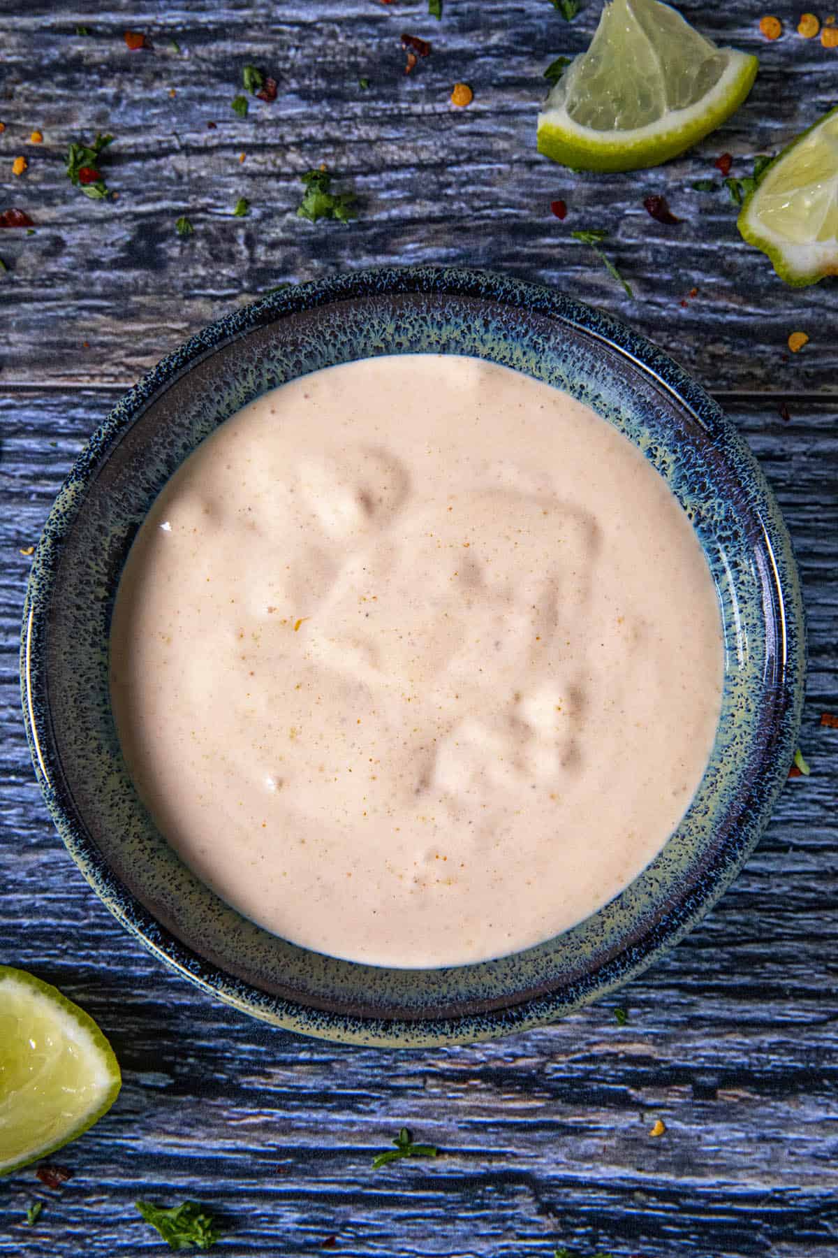 Freshly made Fish Taco Sauce in a bowl